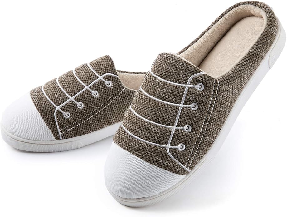 ULTRAIDEAS Men's Memory Foam Slippers, Slip-on House Shoes with Coral  Velvet Lining u0026 Indoor Anti-Skid Rubber Sole Prices and Specs | GoBazzar UAE