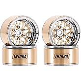INJORA 1.0 Brass Aluminum Beadlock Wheels ModuWheel for TRX4M SCX24 1/18 1/24 RC Crawlers Upgrade