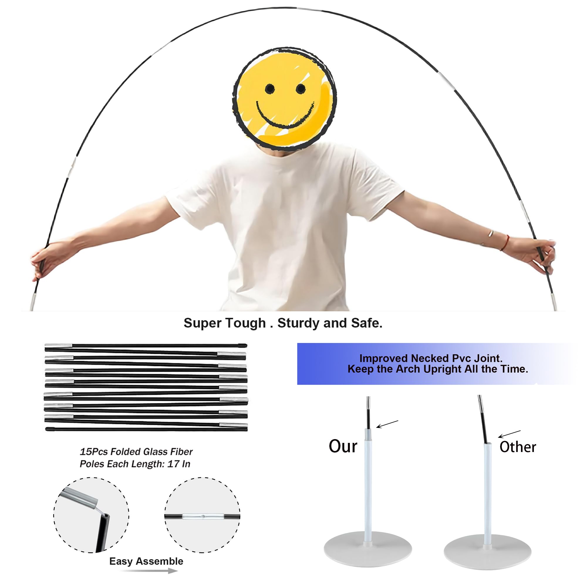 Balloon Arch, Innovation Large Sturdy Balloon Arch Kit,10Ft Wide & 9FT Tall Adjustable Balloon Stand with Water Fillable Bases, Manual Pump - for Wedding, Birthday, Baby Shower, Graduation
