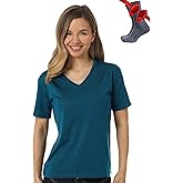 Merino.tech Merino Wool T Shirt Women - 100% Merino Wool Base Layer Women Short Sleeve Moisture-Wicking Tee and Hiking Socks