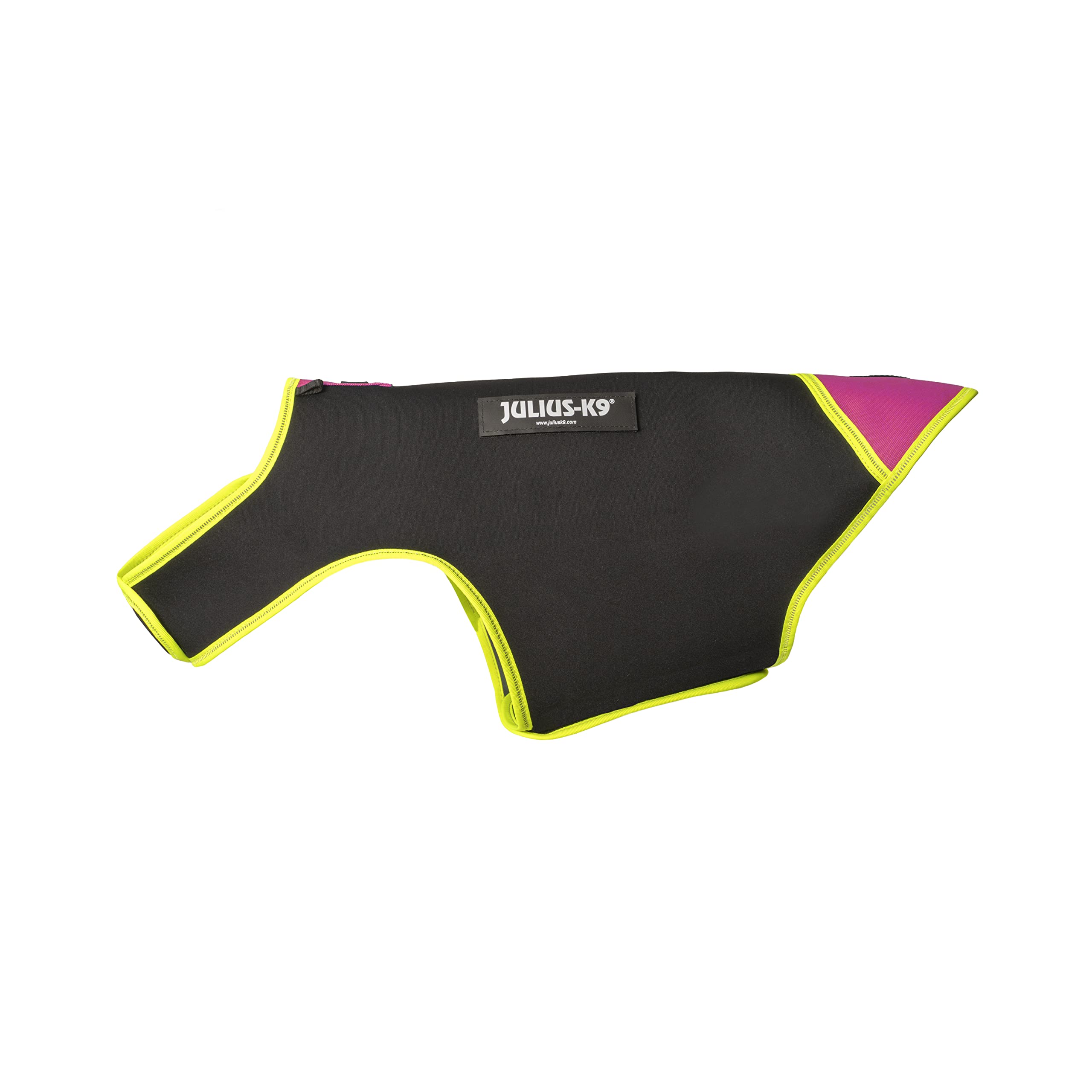 IDC Neoprene Dog Jacket, Size: L, Black and Pink
