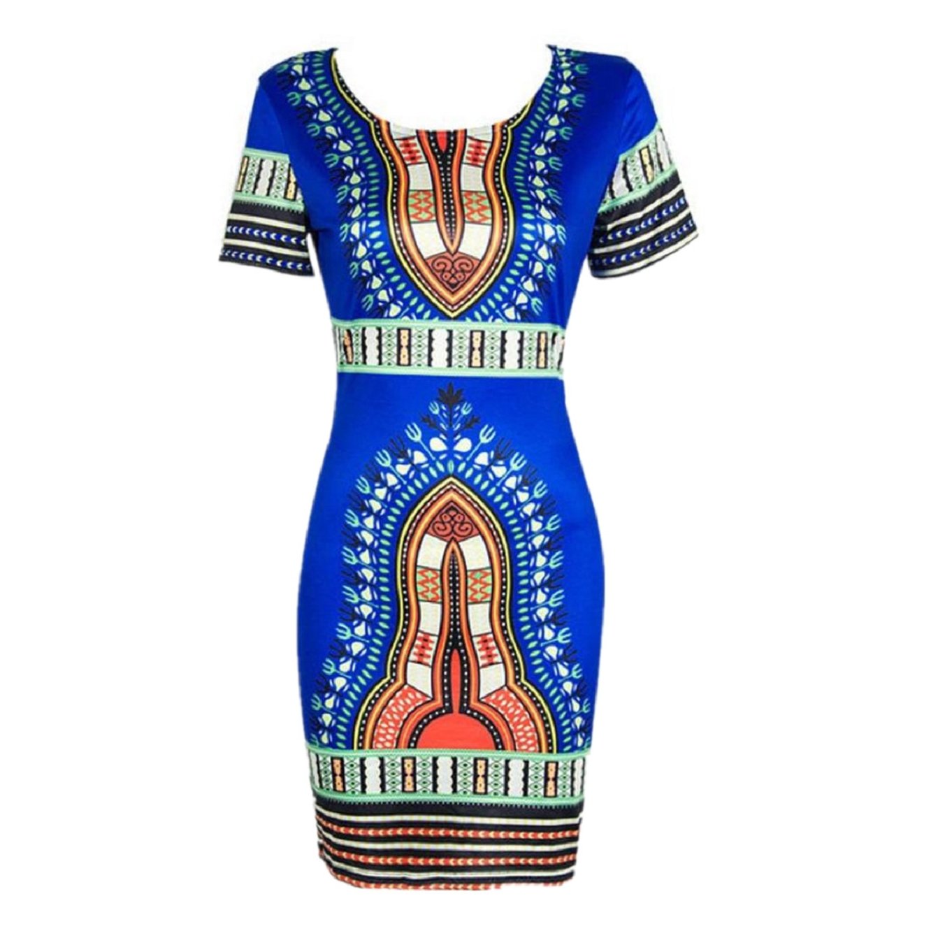 Feitong Women Traditional African Print Dashiki Bodycon Sexy Short Sleeve |  Desertcart Cayman Islands
