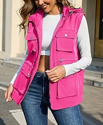 PESION Womens Utility Vest Lightweight Windproof