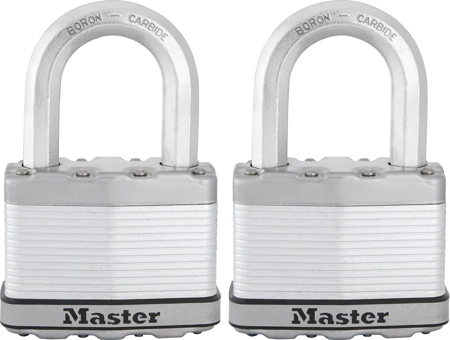 Master Lock Padlock, Magnum Covered Laminated Steel Lock, 1-7/8 in. Wide, M115XQLF (Pack of 4-Keyed Alike) - Padlocks - 