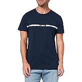 BOSS Mens Line Logo Cotton Blend T-Shirt