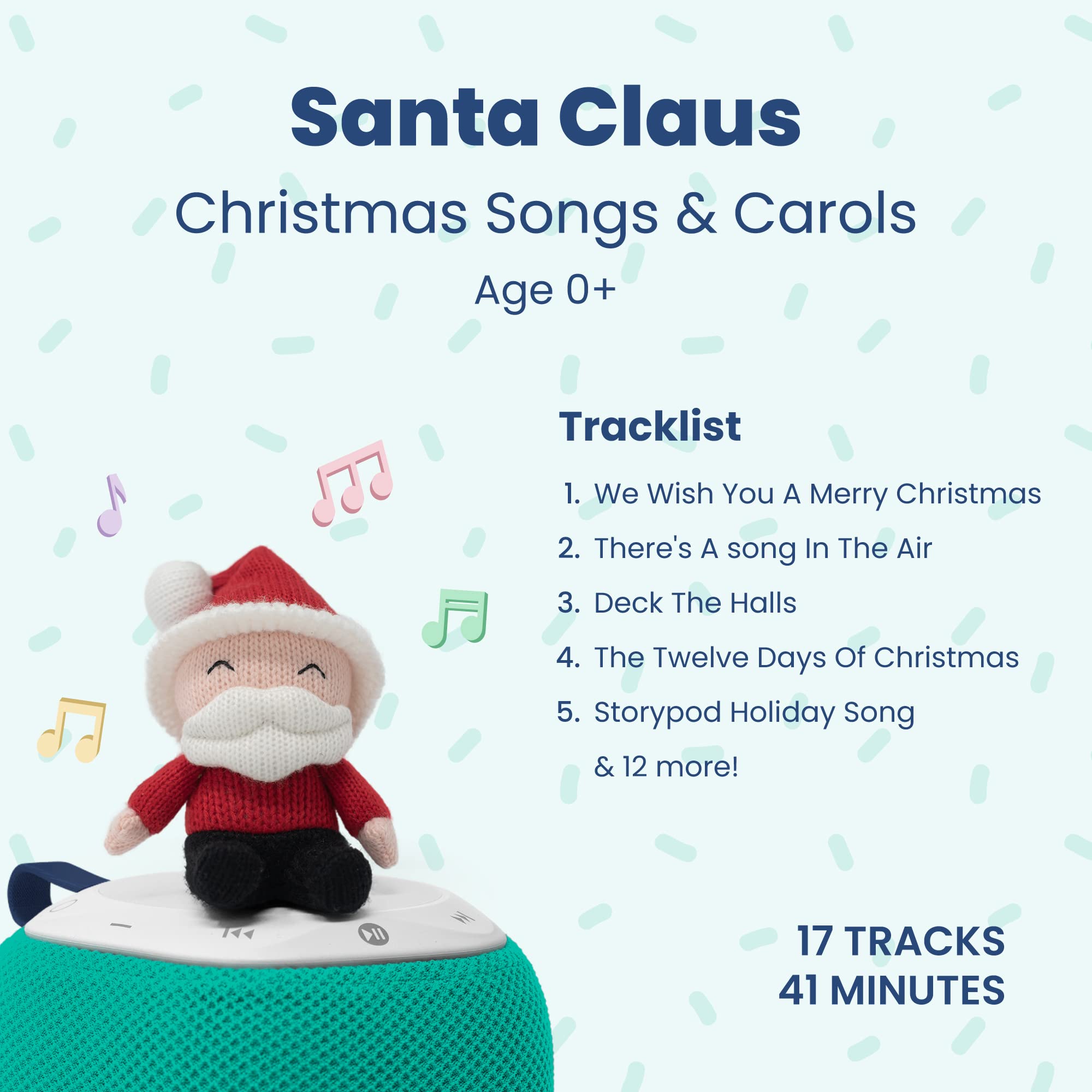 Storypod Music Craftie | Santa Claus | Audio Yarn Character for The Screen Free Audio Learning System for Preschoolers | Classics, Sing-a-Longs, Songs to Move to | Kids | Toddlers | Preschoolers