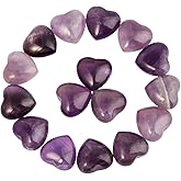 rockcloud Healing Crystal 0.5 inch Amethyst Carved Worry Stone Chakra Reiki Balancing(Pack of 10)