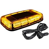 [Upgraded 5] ASPL 48LED Roof Top Strobe Lights, High Visibility Emergency Safety Warning LED Mini Strobe Light bar with Magne