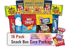 Fountain City Fulfillment Snack Box Care Package - Spring Finals Gift Variety Snack Boxes for Adults, Teens & Kids - Gummy Bears, Peanuts, Cookies, Cookie Sandwiches - Snack Pack Food Gift for College, Camp, Road Trip Snack Variety 2 (16 Count Keebler Variety V1)