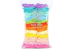 Disracker 804PCS for 7 to 10 inches Loom Refill Ring, Made of Nylon Material can be Used to Make potholder Loops, with 12 Colors, Suitable for Adults or Kids DIY Activities
