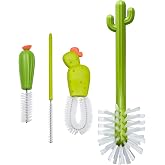 Boon Cacti Replacement Bottle Brush Set - Sage - 4 Count | Includes Bottle, Straw, Nipple And Detail Brushes, For Baby Bottles And Pump Parts, Newborn Essentials, Sage