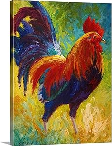Hot Shot Rooster Canvas Wall Art Print, 18"x24"x1.25"