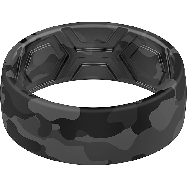 thumbnail image 2 of 3-Pack Medical Grade Silicone Wedding Rings For Men – Flex Fit Rubber Band – Sizes 8-14 – Sport & Work Safe 2 of 5