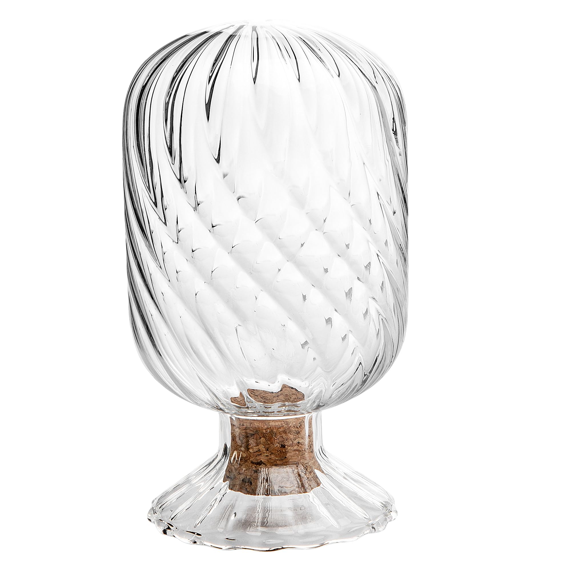 Photo 1 of moonoom Helix Shaped Match Holder, Glass Matches Cloche for 3.5 Inch, Upside Down Match Holder Jar for Scented Candle on Dining Table Fireplace Bathroom Decoration, Not Include Matches