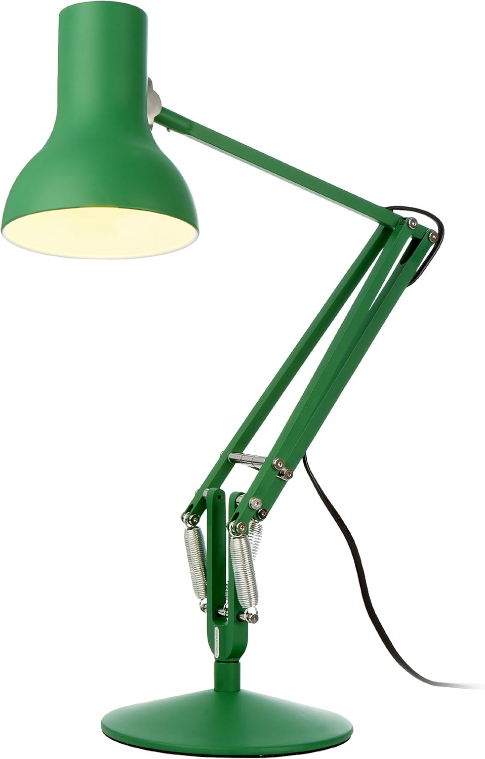 green anglepoise lamp