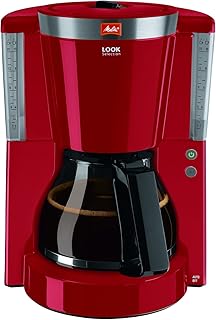 Melitta Look Selection 1011-17, Filterkaffeemaschine mit Glaskanne, AromaSelector, rot