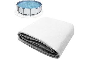 JETTIFY 18 Feet Round Pool Liner Pad for Above Ground Pool, Durable Geotextile Material, Liner Pads for Puncture Resistent, Extend Liner's Life, White