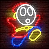 Shy Guy Neon Sign Dimmable Led Neon Sign for Wall Decor Gaming Neon Light Signs Light Up Signs for Bedroom Game Room Man Cave Birthday Christmas Gifts for Gamer
