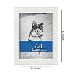 ArtToFrames 8x11 Inch White Picture Frame, This