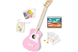 Loog Pro Acoustic kids Guitar 3-strings Ages 6+ Learning App and Lessons Included