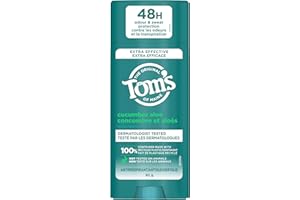 Tom’s of Maine Cucumber Aloe Antiperspirant for Women and Men, With Recycled Aluminum, 92g - Deodorant Stick - Chemical-Free,