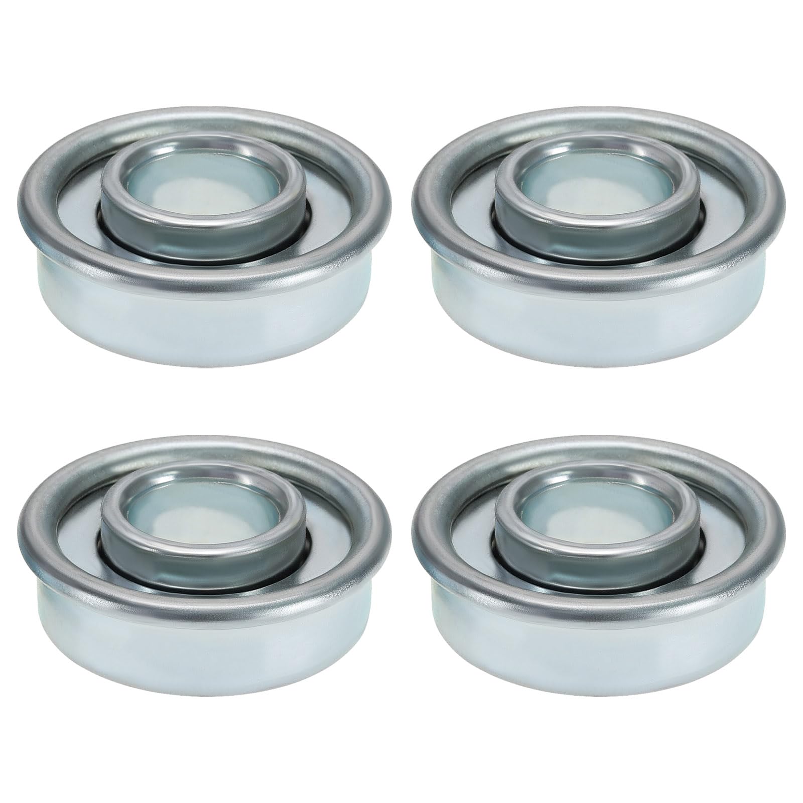 YINETTECH 4pcs Wheel Bearings Lawn Tractors Bearing Mower Wheel Bearing Lawnmowers Wheel Steel Bearing 28.6mm OD 12.7mm ID Silver
