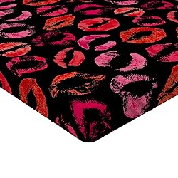Lunarable Kiss 2 Pack Fitted Sheet, Passionate