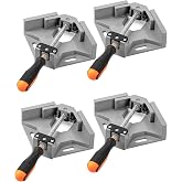 Bates- Corner Clamps for Woodworking, 4 Pack, 90 Degree Clamp with Adjustable Swing Jaw Aluminum Alloy Frame, Right Angle Clamps for Woodworking