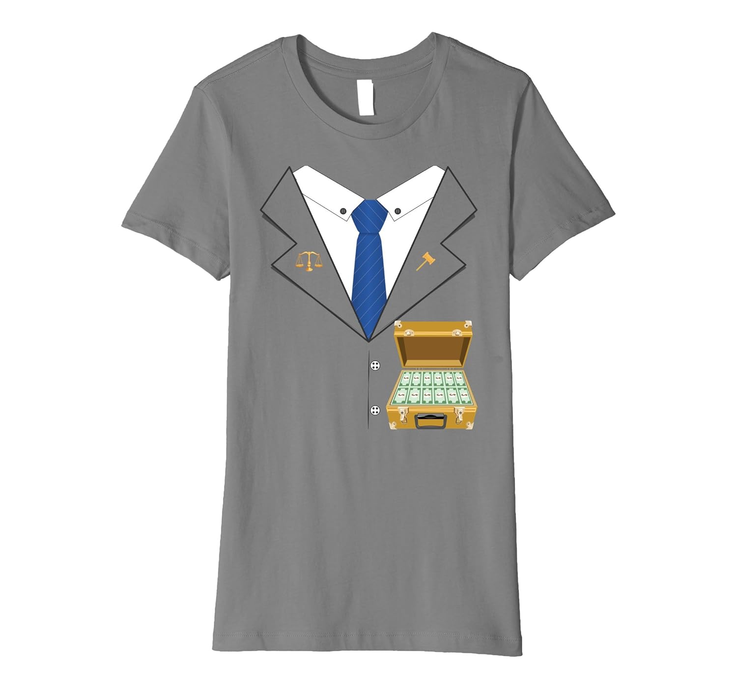 Lawyer Halloween Costume Premium T-shirt - Money Briefcase