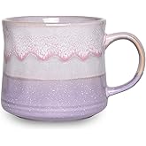 Bosmarlin Large Ceramic Coffee Mug, Big Tea Cup, 7 Colors to Choose, 21 Oz, Dishwasher and Microwave Safe, 1 PCS (Purple)