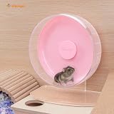Niteangel Super Silent Hamster Wheel 8.5 Inch Pink Adjustable Stand view 3