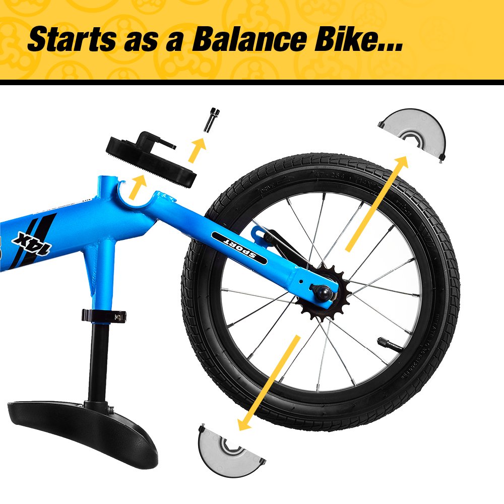 Strider 14X 2in1 Balance to Pedal Bike, Awesome Blue 848953001817