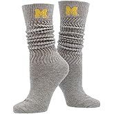 TCK NCAA College Slouch Socks Womens, Cozy, Lounge Scrunch Sock for Women