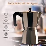 VonShef Stovetop Coffee Maker 12 Cup Aluminium Moka Pot 600ml view 5