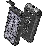 Solar Charger 24000mAh, Tranmix USB C Power Bank Portable Wireless Charger, PD 18W QC 3.0 Fast Charging External Battery Pack