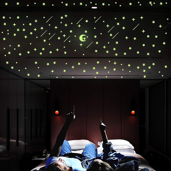 Watinc 233pcs Glow In The Dark Stickers Constellations Planets