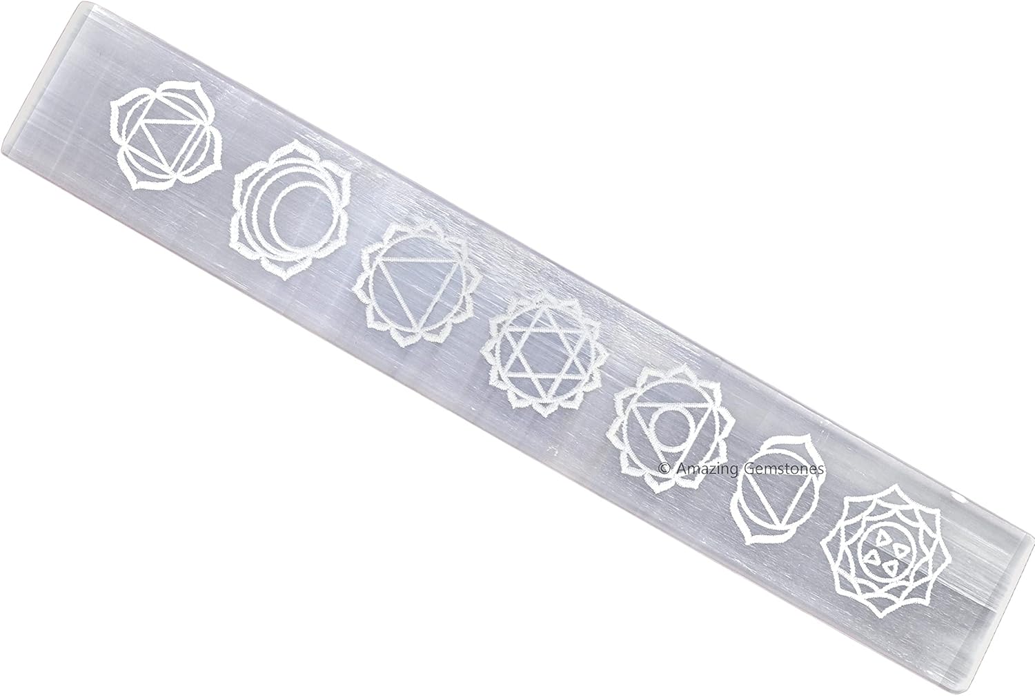 Mixed Media - Selenite Crystal Charging Plate For Crystals And Healing Stones, 7.5