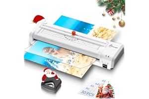 Buyounger Laminator Machine, A3 Laminator Machine with 30 Laminating Sheets, 13 Inch Laminating Machine with Built-in Paper Cutter & Corner Rounder, Thermal and Cold 11X17 for Home School Office