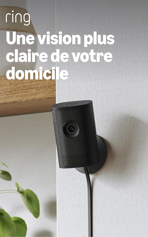 Caméra intérieure Plus (Indoor Camera Plus, nouvelle génération), Caméra de surveillance secteur, Retinal 2K, zoom 4x, cache d'objectif manuel, Essai gratuit de 30 jours d'abonnement Ring
