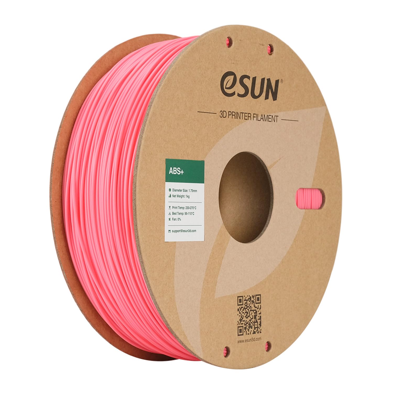 eSUN ABS+ Filament 1.75mm, Low Warping 3D Printer Filament ABS Plus, Dimensional Accuracy +/- 0.05mm, 1KG Spool (2.2 LBS) 3D Printing Filament for 3D Printers, Pink