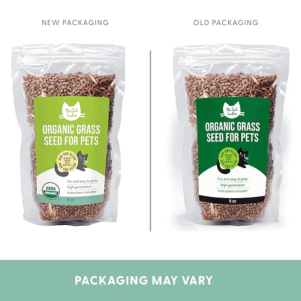 THE CAT LADIES 100% ORGANIC CAT GRASS SEED (NON GMO) 8OZ