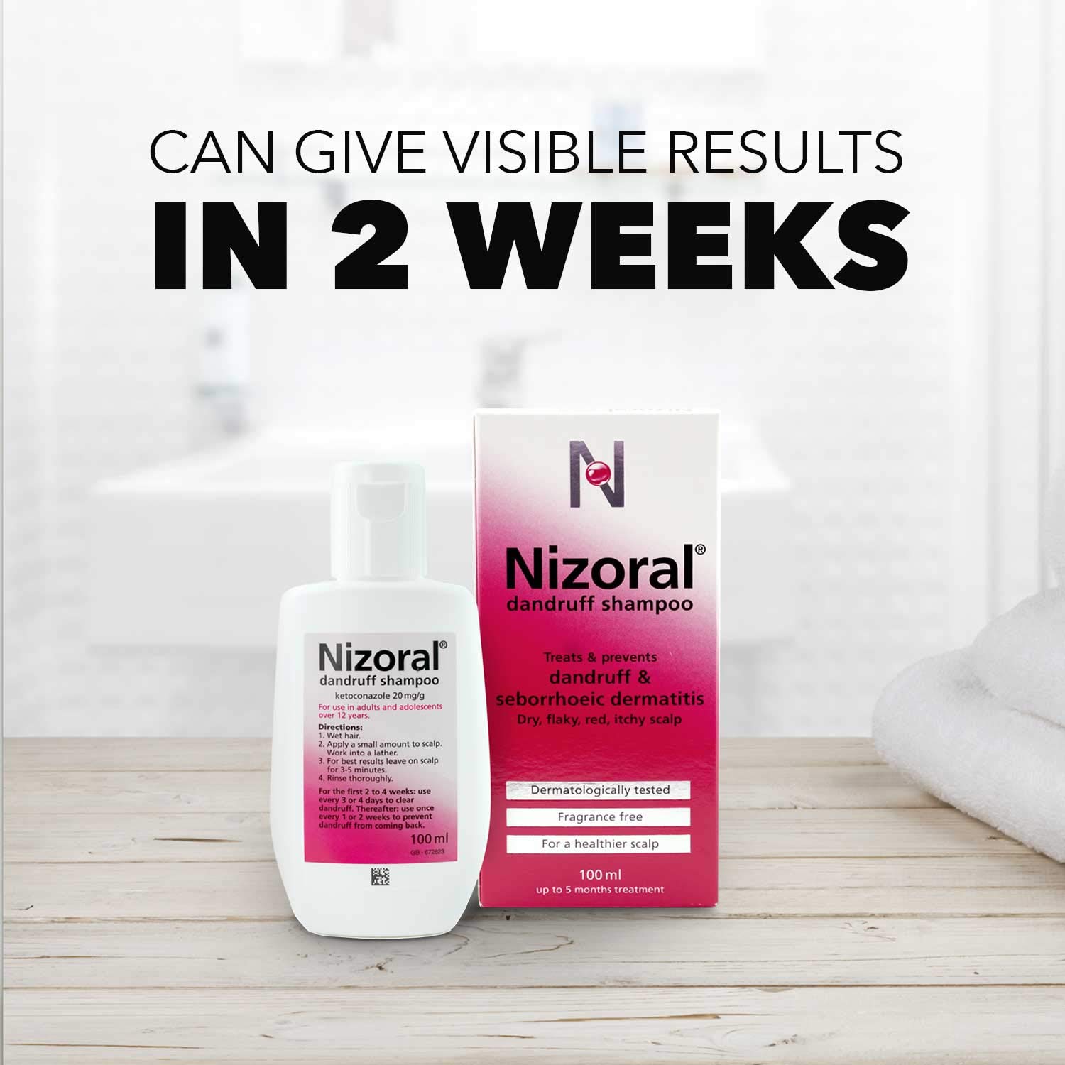 Nizoral Antidandruff Shampoo, Treats and Prevents Dandruff, Suitable