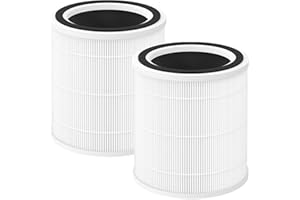 AC400 Replacement Filter Compatible with Purivortex AC400 Air Purifier, H13 True HEPA Filter, with Activated Carbon, 2 Pack