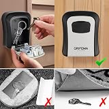 GRIFEMA Key Safe Wall Mounted 4 Digit Code Outdoor Lock Box Gray GA1003-1 view 5