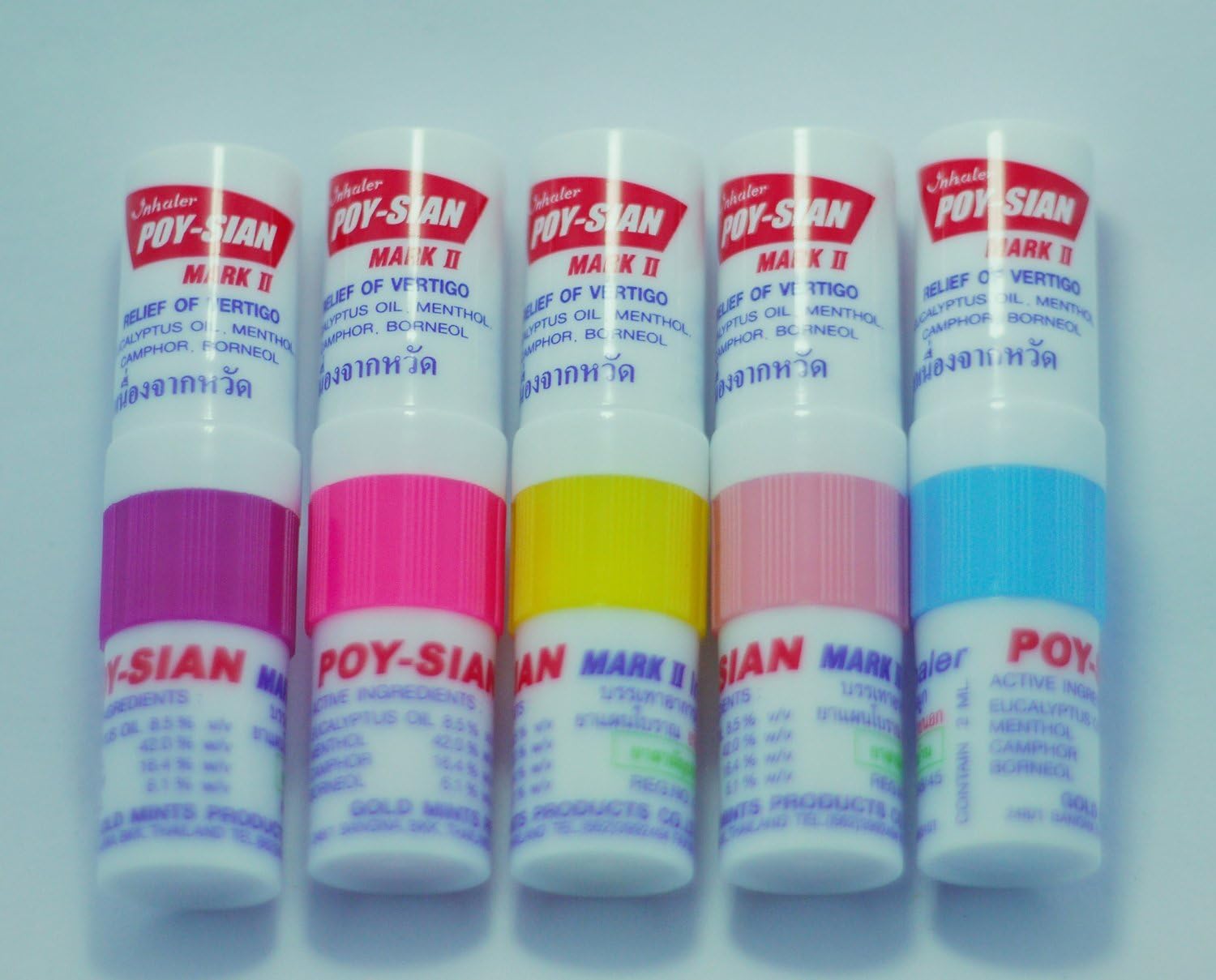 3pcs/pack Poysian Inhaler Mark Ii for Relief of Dizzy , Giddy , Vertigo Freshness.