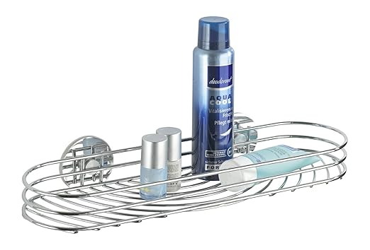 title=WENKO 18772100 Turbo-Loc mensola Maxi- fissaggio senza trapano, Acciaio, 38 x 6