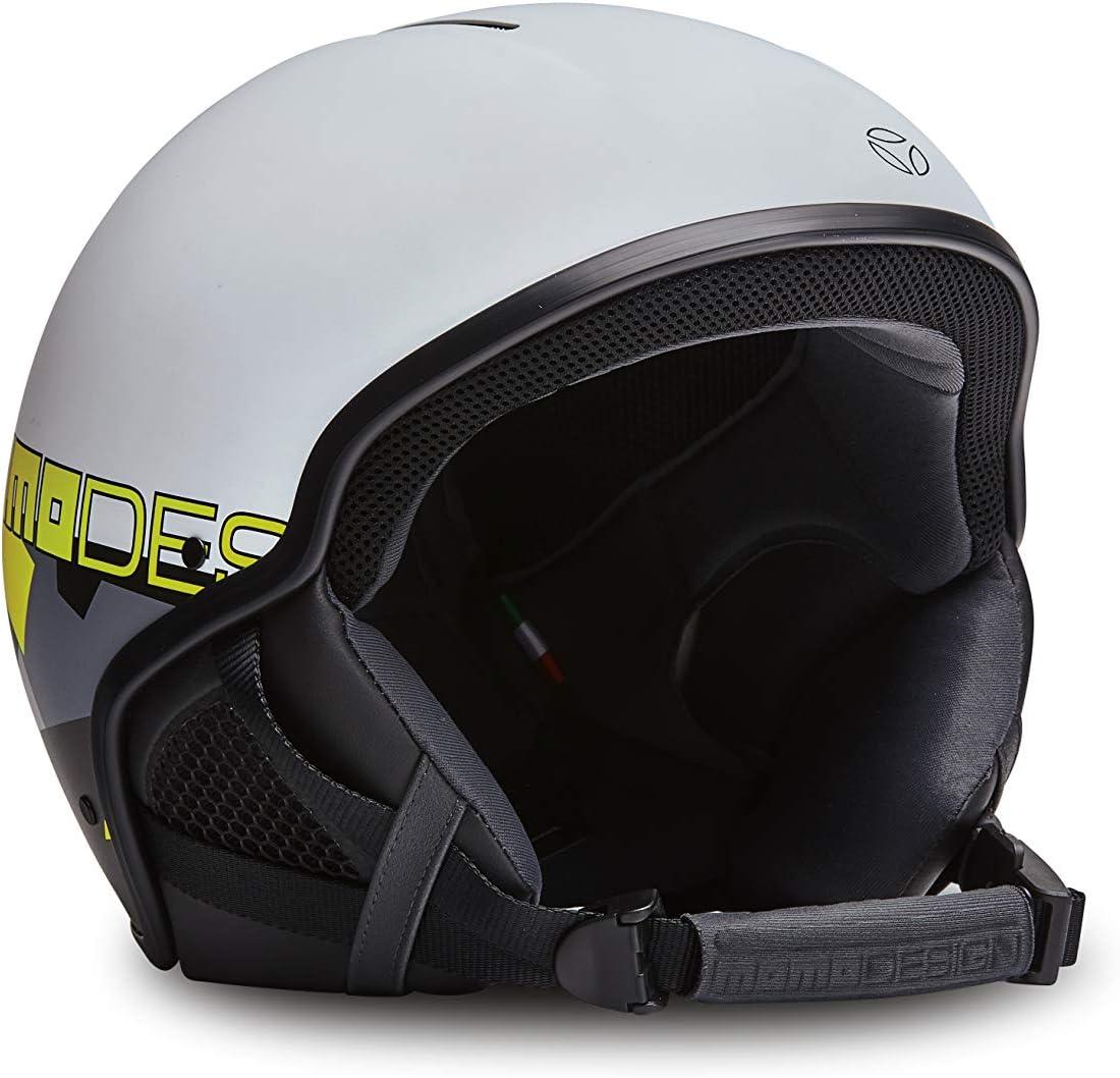 MOMO Design Storm18, Casco Sci Unisex Adulto, Bianco Opaco, XS/S (54