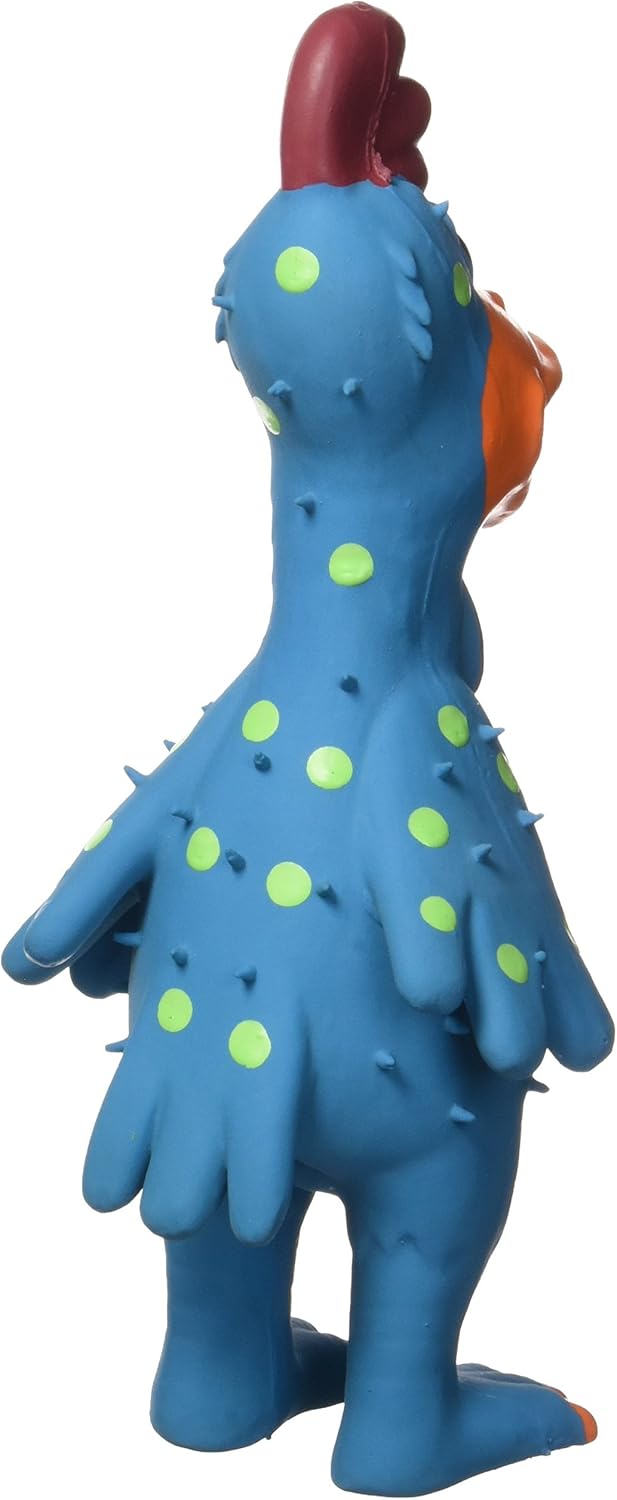 Pet Supplies : Pet Squeak Toys : Multipet's 11.5-Inch Latex Polka Dot Globken Chicken Dog Toy : 