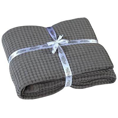 Buy Hillfair 100 Combed Cotton Blanket Twin Size Bed Blankets Warm Soft All Season Breathable Lightweight Summer Blankets Waffle Weave Home Decor Bed Blanket Grey Twin Bed Cotton Blankets Bedcovers Online In Indonesia