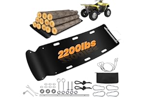 LAKEXUS 50"x114" Yard Drag Sled, 1/8 Inch Thickened HDPE Heavy Duty Yard Glider, Utility Sled with Metal Pull Cables, Yard Drag Mat for Hauling Debris, Construction Materials